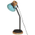 Lampa stołowa, 25 W, postarzany niebieski, 18x18x60 cm, E27