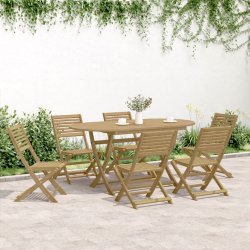 Składane krzesła ogrodowe, 6 szt., 48,5x61,5x87 cm, akacja
