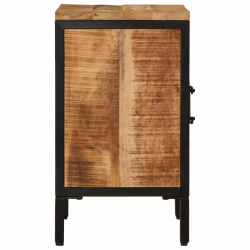 Szafka nocna, 40x30x52,5 cm, surowe drewno mango