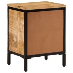 Szafka nocna, 40x30x52,5 cm, surowe drewno mango