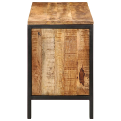 Ławka z miejscem na buty, 110x35x51 cm, surowe drewno mango