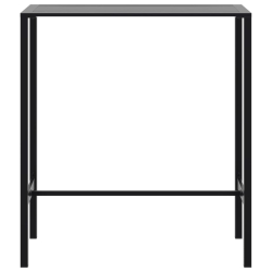 Stolik barowy, czarny, 100x50x110 cm, malowana proszkowo stal