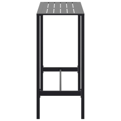 Stolik barowy, czarny, 100x50x110 cm, malowana proszkowo stal