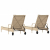 Leżaki z poduszkami, 2 szt., beżowe, polirattan