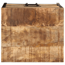 Szafka nocna z 2 szufladami, 40x35x53 cm, surowe drewno mango