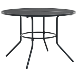 Stół na taras, okrągły, antracytowy, Ø110x72,5 cm, stal