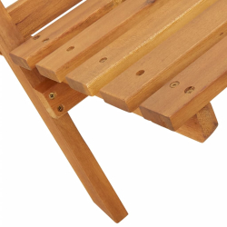 Składane krzesła ogrodowe, 4 szt., beżowa tkanina i drewno