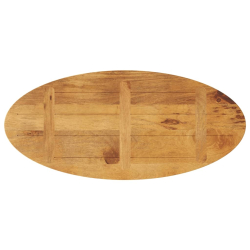 Blat stołu, 120x50x2,5 cm, owalny, lite drewno mango