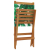 Składane krzesła ogrodowe, 4 szt., zielona tkanina i drewno