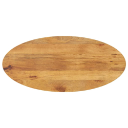 Blat stołu, 100x40x2,5 cm, owalny, lite drewno mango