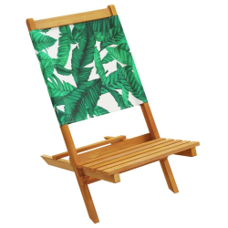 Składane krzesła ogrodowe, 8 szt., zielona tkanina i drewno