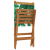 Składane krzesła ogrodowe, 8 szt., zielona tkanina i drewno