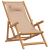 Składane krzesła plażowe, 2 szt., taupe, tkanina i lite drewno