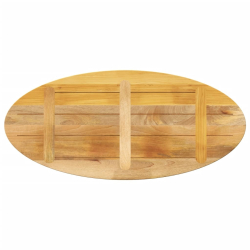 Blat stołu, 140x50x2,5 cm, owalny, lite drewno mango