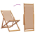 Składane krzesła plażowe, 2 szt., taupe, tkanina i lite drewno