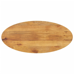 Blat stołu, 80x40x2,5 cm, owalny, lite drewno mango