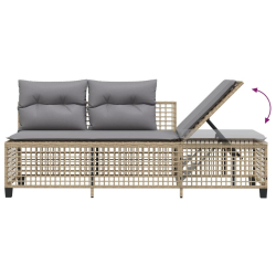 3-cz. narożna sofa ogrodowa z poduszkami, mieszany beż