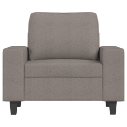 Fotel z podnóżkiem, taupe, 60 cm, obity tkaniną