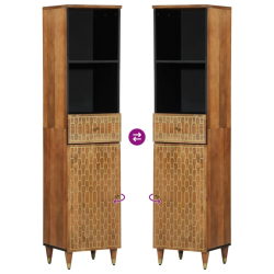 3-cz. zestaw mebli łazienkowych, lite drewno mango