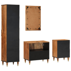 4-cz. zestaw mebli łazienkowych, lite drewno mango