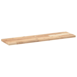 Półki ścienne, 2 szt., 100x20x2 cm, surowe lite drewno akacjowe