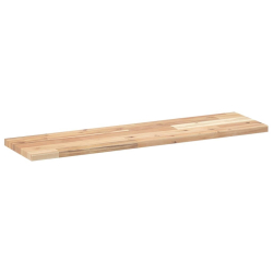 Półki ścienne, 2 szt., 100x20x2 cm, surowe lite drewno akacjowe