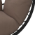 Wiszące krzesło kokon ze stojakiem, kolor taupe, rattan i stal