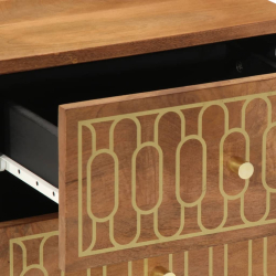 Szafka nocna, 40x33x46 cm, lite drewno mango