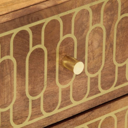 Szafka nocna, 40x33x46 cm, lite drewno mango