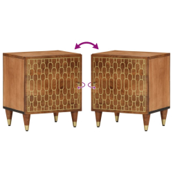 Szafki nocne, 2 szt., 40x33x46 cm, lite drewno mango