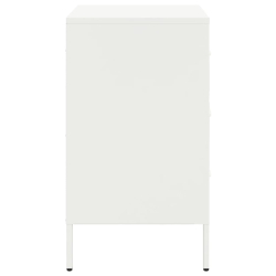 Szafka nocna, biała, 36x39x68 cm, stal walcowana na zimno