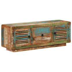 Szafka pod telewizor, 110x30x40 cm, lite drewno z odzysku