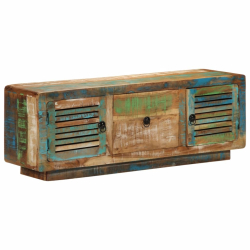 Szafka pod telewizor, 110x30x40 cm, lite drewno z odzysku