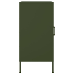 Szafki, 2 szt., oliwkowe, 36x39x79 cm, stal walcowana na zimno