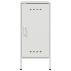 Szafki, 2 szt., białe, 36x39x79 cm, stal walcowana na zimno