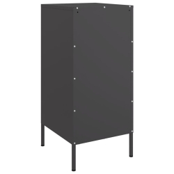 Szafki, 2 szt., czarne, 36x39x79 cm, stal walcowana na zimno
