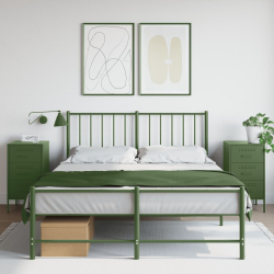 Szafki nocne, 2 szt., oliwkowe, 36x39x68 cm, stal walcowana