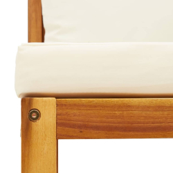 Ogrodowe siedzisko narożne z poduszkami, lite drewno akacjowe