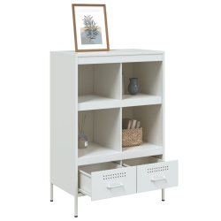 Szafka, biała, 68x39x101,5 cm, stal walcowana na zimno