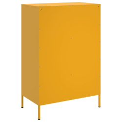 Szafka, musztardowa, 68x39x101,5 cm, stal walcowana na zimno