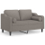 2-osobowa sofa z poduszkami, kolor taupe, 120 cm, tkanina