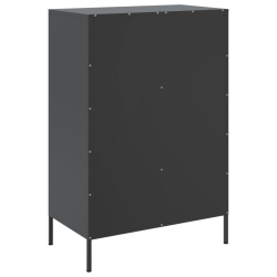 Szafka, czarna, 68x39x101,5 cm, stal walcowana na zimno