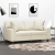 2-osobowa sofa z poduszkami, kremowa, 120 cm, sztuczna skóra
