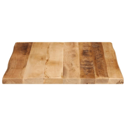 Blat stołu z naturalną krawędzią, 80x80x3,8 cm, drewno mango