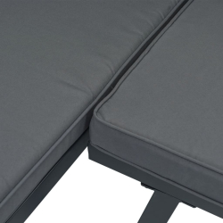 4-cz. zestaw mebli do ogrodu, z poduszkami, czarne aluminium