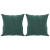 2-osobowa sofa z poduszkami, ciemnozielona, 120 cm, aksamit