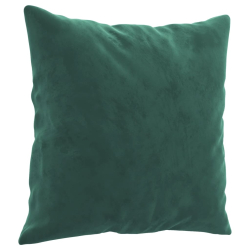 3-osobowa sofa z poduszkami, ciemnozielona, 180 cm, aksamit