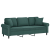 3-osobowa sofa z poduszkami, ciemnozielona, 180 cm, aksamit