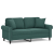 2-osobowa sofa z poduszkami, ciemnozielona, 140 cm, aksamit