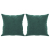 2-osobowa sofa z poduszkami, ciemnozielona, 140 cm, aksamit